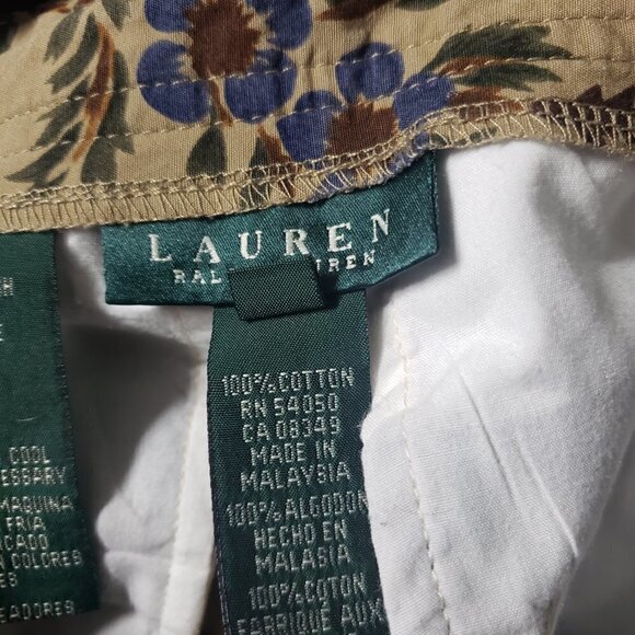 Lauren Ralph Lauren Floral Ankle Pants - Tan and Brown - Picture 11 of 13